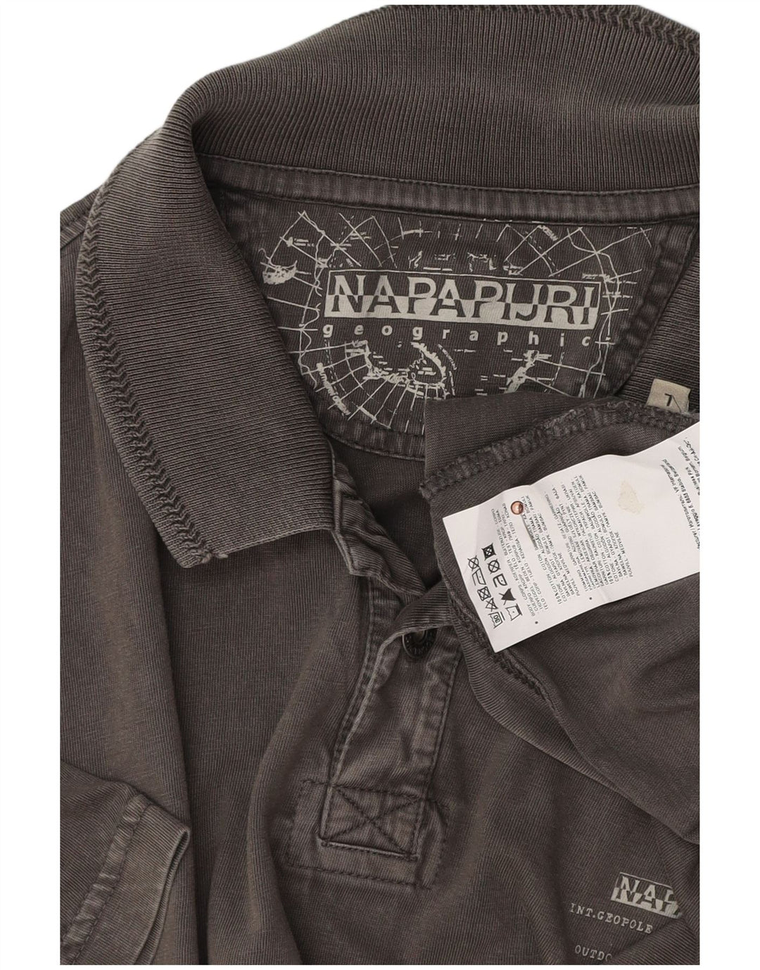 Мужская рубашка поло NAPAPIJRI, большая серая, хлопок