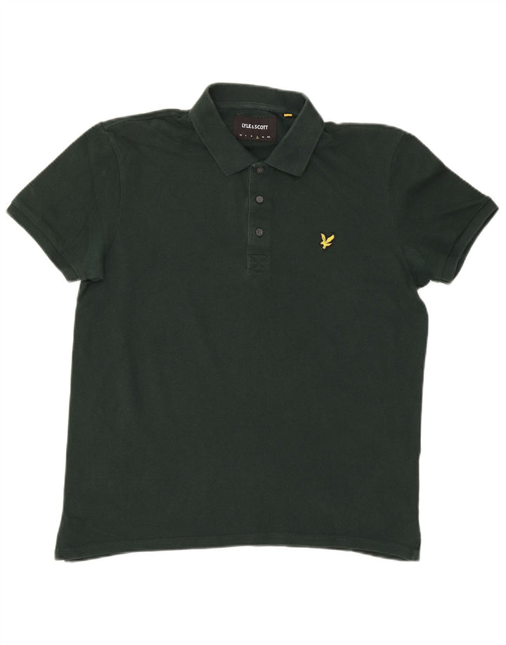 Мужская рубашка поло Lyle & Scott, большой зеленый хлопок