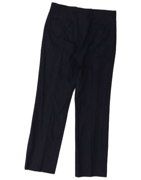 Мужские прямые костюмные брюки Calvin Klein UK 38 Medium W32 L31 Темно-синие