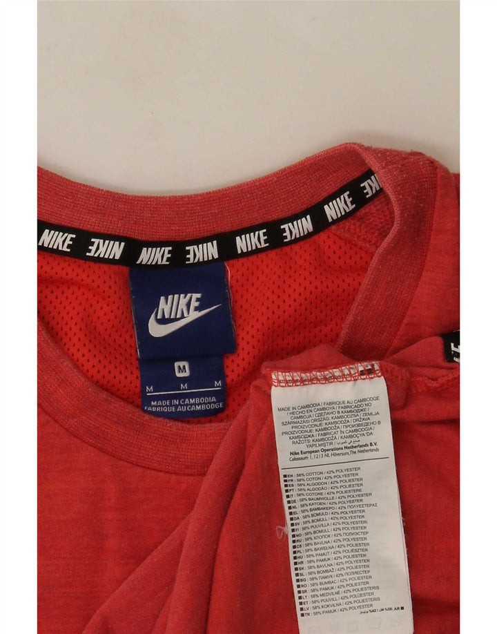 Мужская футболка Nike из хлопка в красную полоску среднего размера