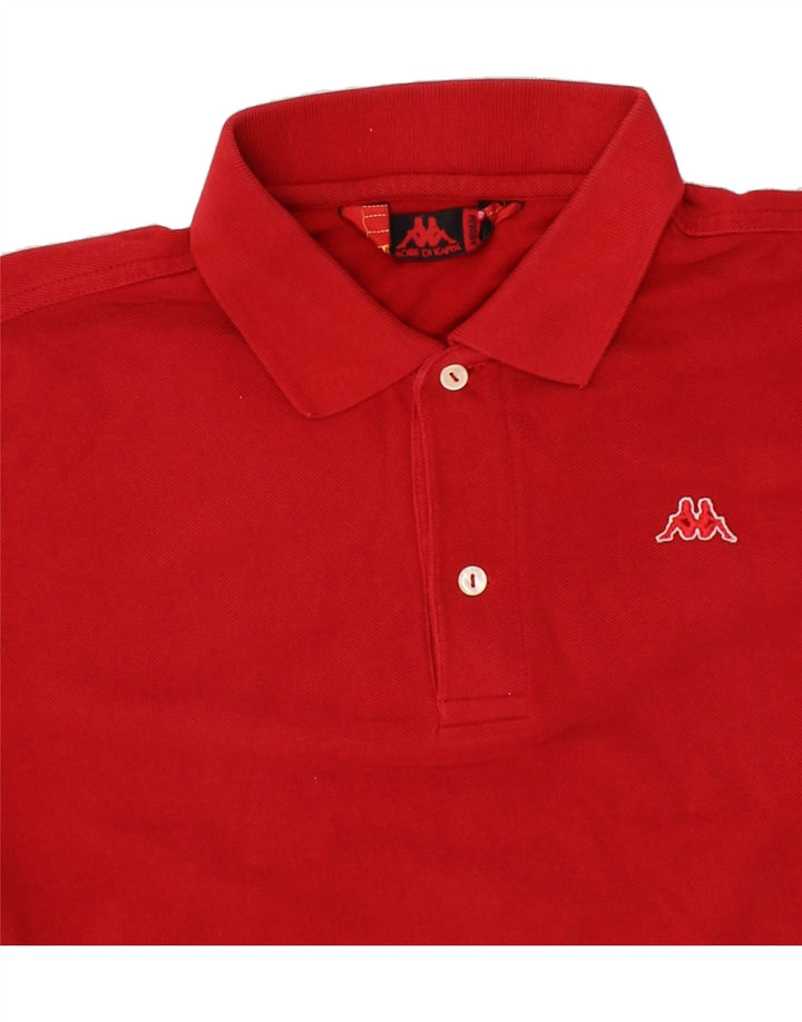 KAPPA Mens Polo Shirt Medium Red Cotton Vintage Kappa and Second-Hand Kappa from Messina Hembry 