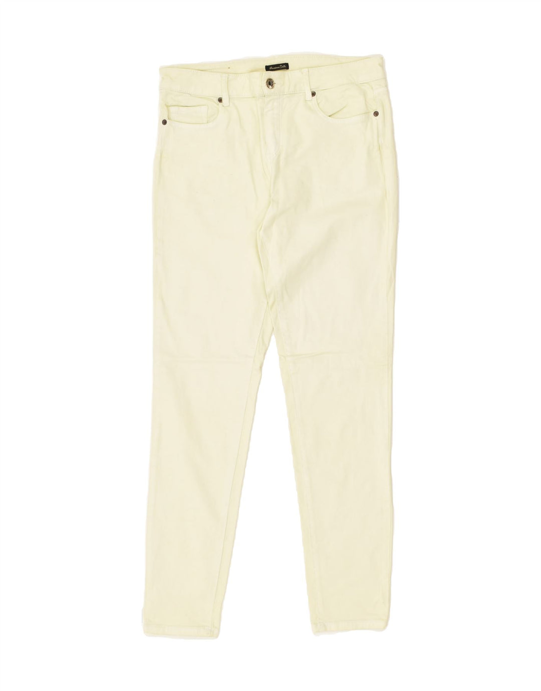 MASSIMO DUTTI Womens Slim Casual Trousers W30 L30 Yellow | Vintage Massimo Dutti | Thrift | Second-Hand Massimo Dutti | Used Clothing | Messina Hembry 