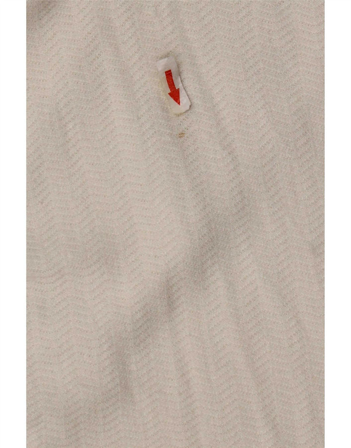 Женский топ Zara с длинным рукавом UK 18 XL, белый с узором «в елочку»