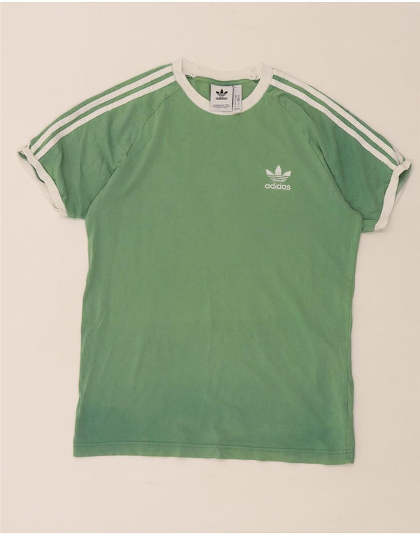 ADIDAS Мужская футболка из хлопка среднего зеленого цвета