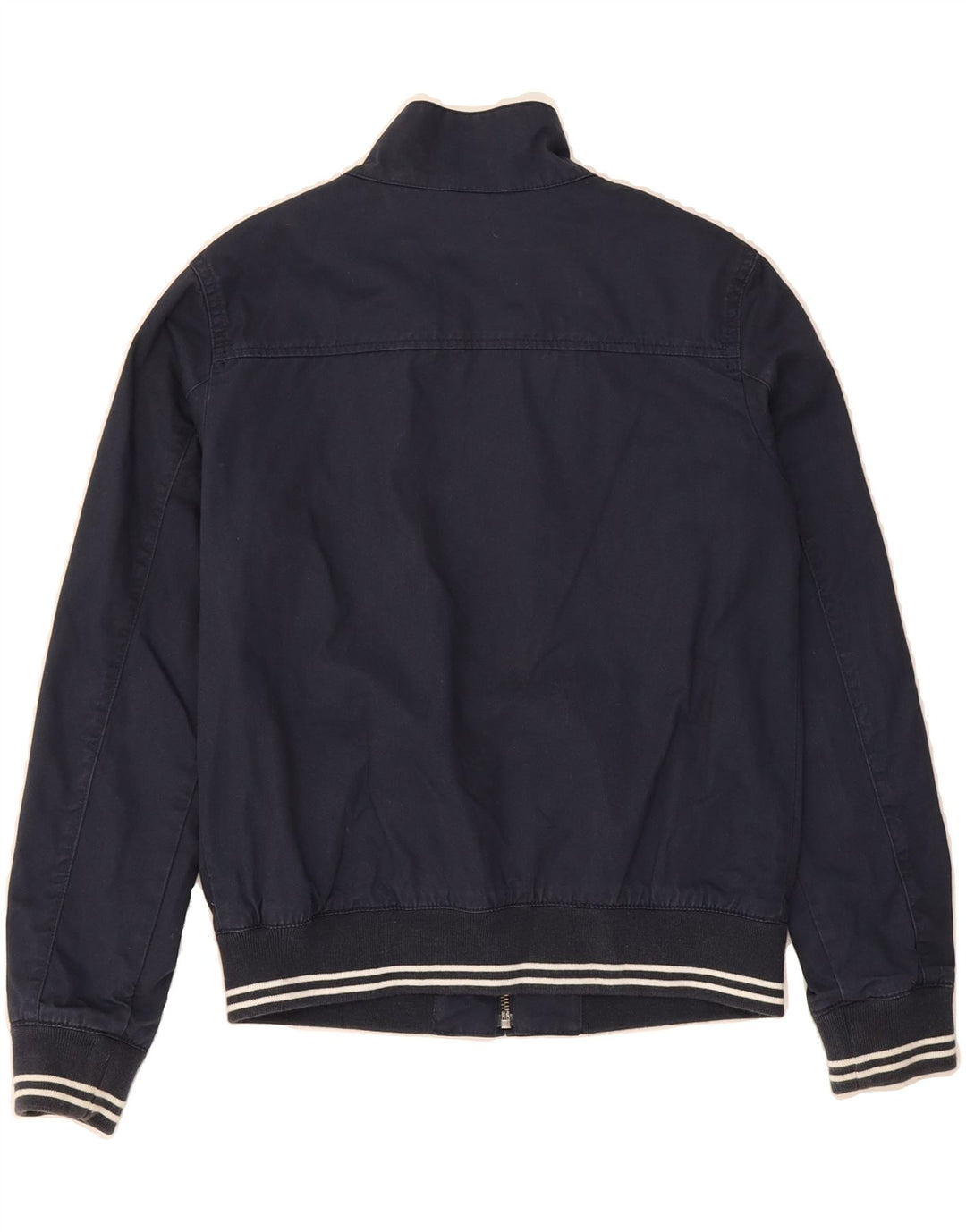 BENETTON Boys Bomber Jacket 10-11 Years XL Navy Blue Cotton Vintage Benetton and Second-Hand Benetton from Messina Hembry 