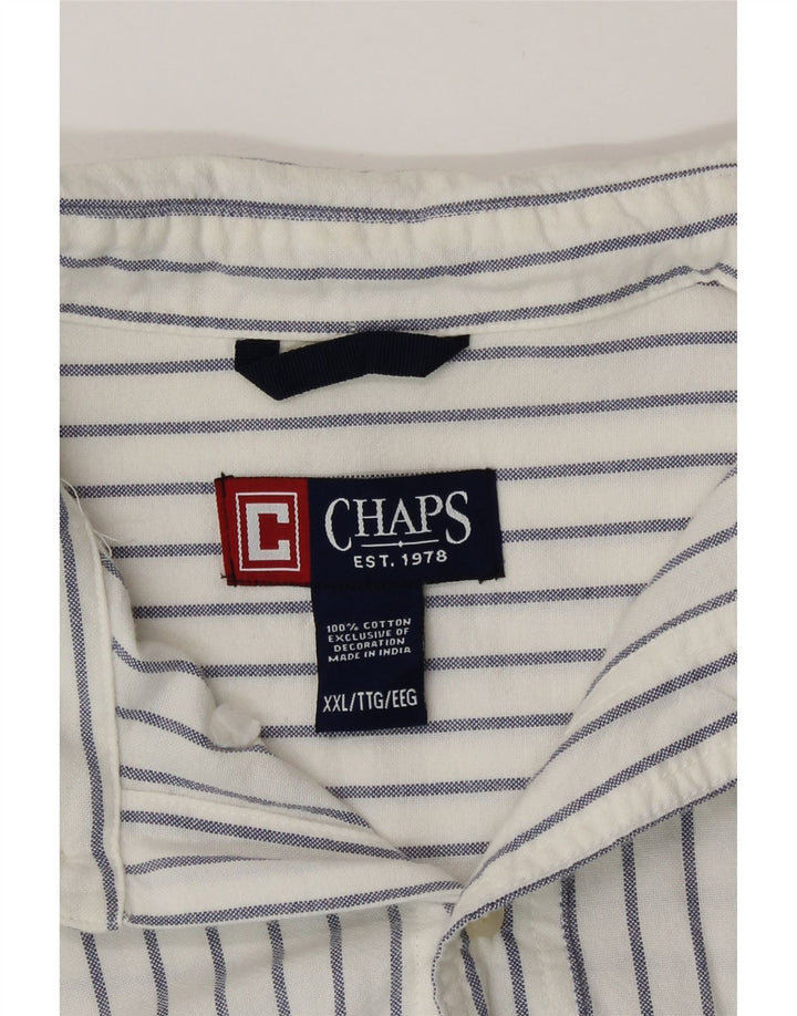Мужская рубашка Chaps 2XL, белая хлопковая полоска