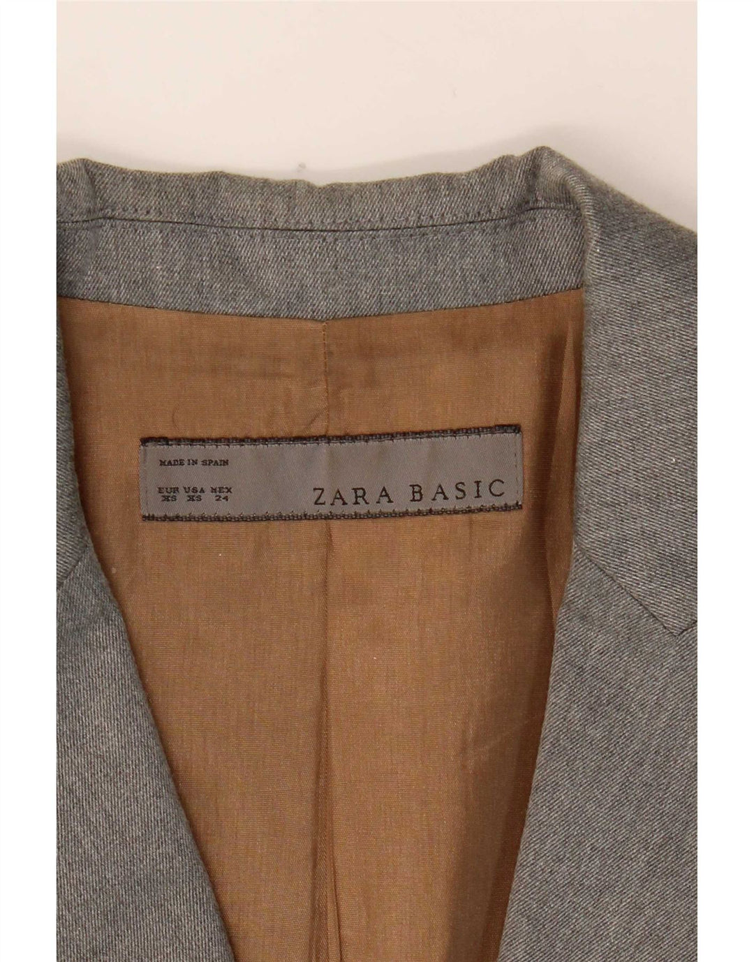Женский пиджак Zara на 1 пуговице UK 6 XS Серый