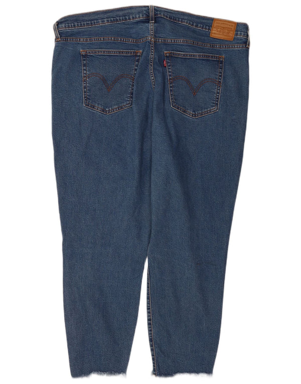 Женские джинсы скинни на танкетке Levi's США 24 4XL W48 L27 Синий хлопок