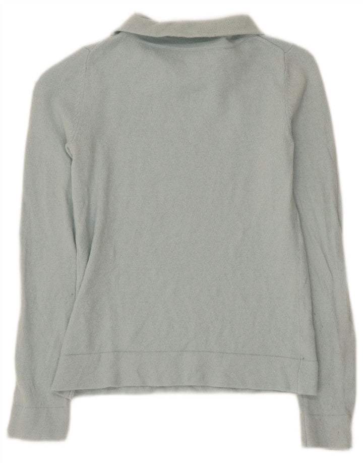 Женский укороченный джемпер с высоким воротником Hobbs UK 4 XS, синяя шерсть