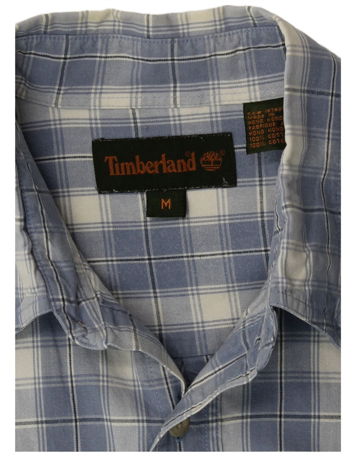 Мужская рубашка Timberland, хлопковая синяя клетка среднего размера