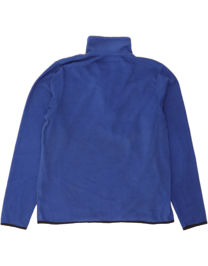 PIERRE CARDIN Mens Zip Neck Fleece Jumper Medium Blue Colourblock Vintage Pierre Cardin and Second-Hand Pierre Cardin from Messina Hembry 