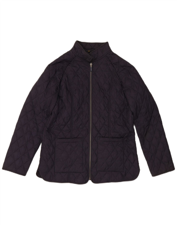 Женская стеганая куртка BARBOUR UK 14, большая, темно-синяя, полиамид