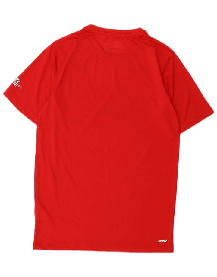Мужская футболка с рисунком New Balance Top XS, красный полиэстер