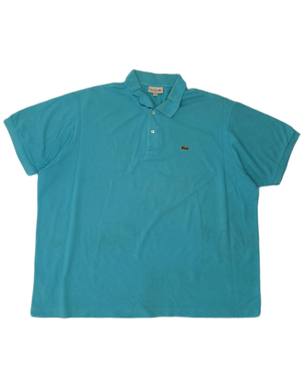 Мужская рубашка поло Lacoste Classic Fit, размер 10, 5XL, синяя, хлопок