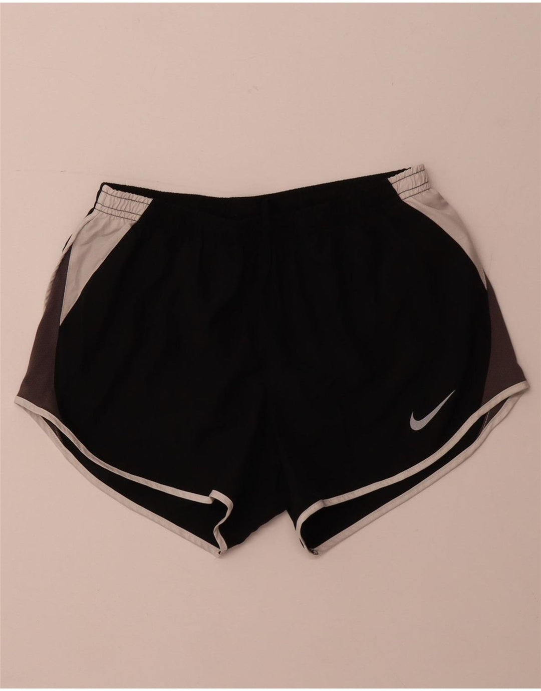 Женские спортивные шорты NIKE Dri Fit UK 8, маленькие черные, полиэстер с цветными блоками