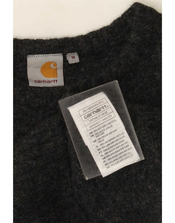 Свитер Carhartt для мальчиков с круглым вырезом, 7–8 лет, шерсть среднего серого цвета