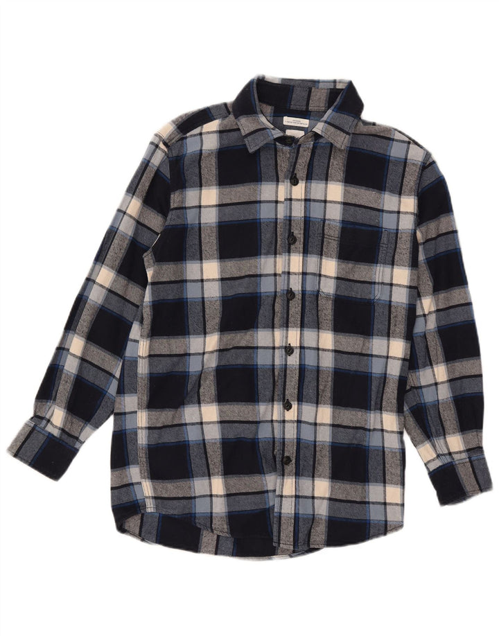 Мужская фланелевая рубашка Gap XS, синяя хлопковая клетка в клетку