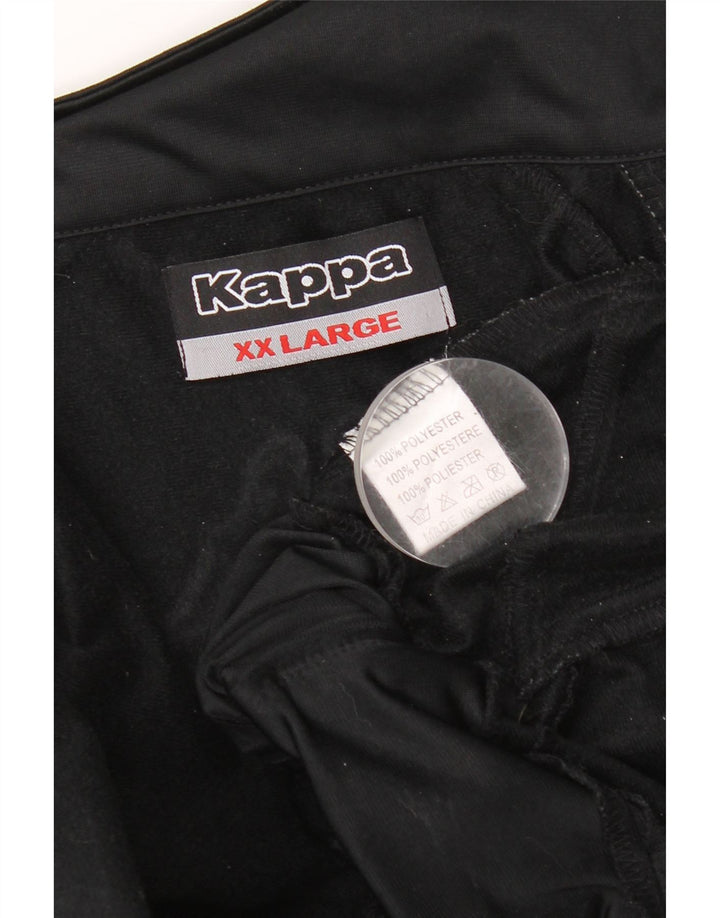 Мужской спортивный костюм Kappa с графическим рисунком, верхняя куртка 2XL, черный полиэстер