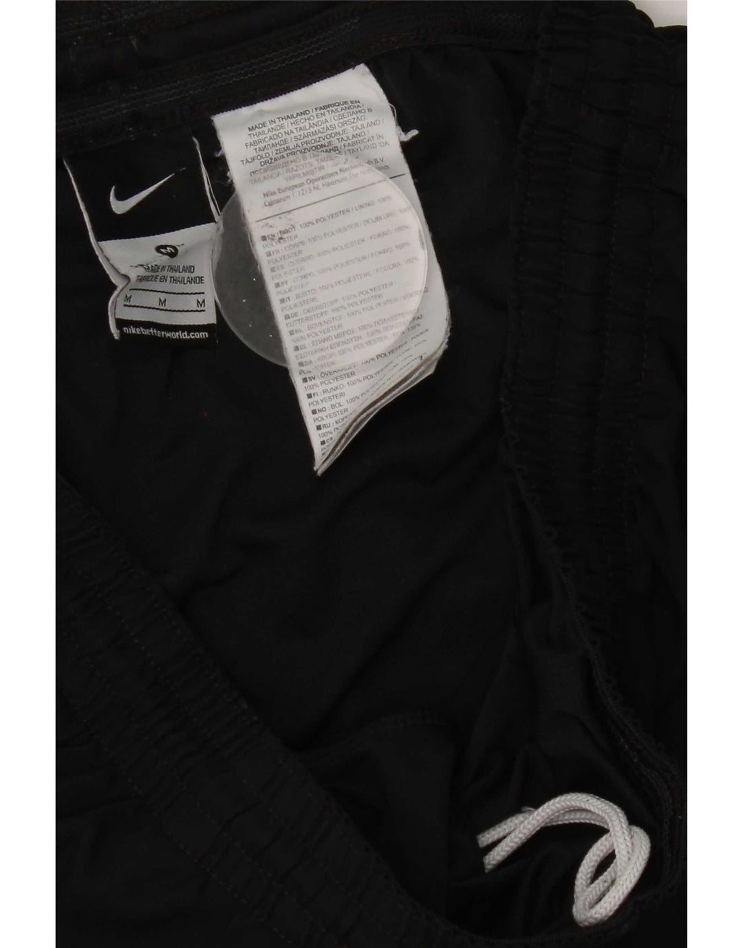 Мужские спортивные шорты Nike среднего размера, черный полиэстер