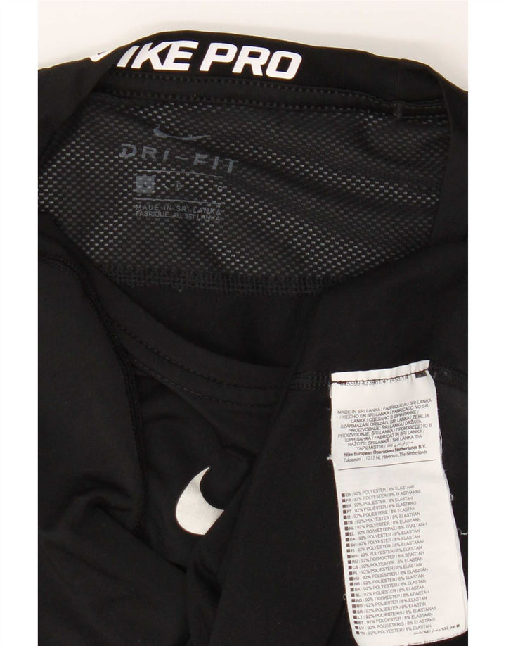 Женский топ с длинным рукавом Nike Dri Fit UK 14, большой черный полиэстер