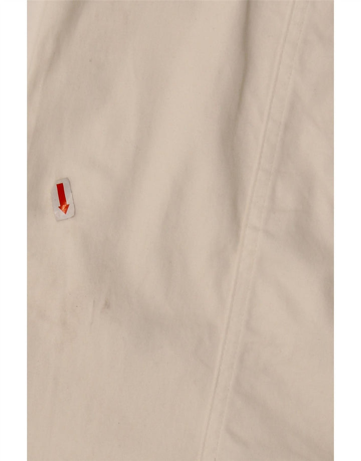 MOSCHINO Женская юбка-трапеция с завышенной талией UK 14 W30 L23 Белый хлопок