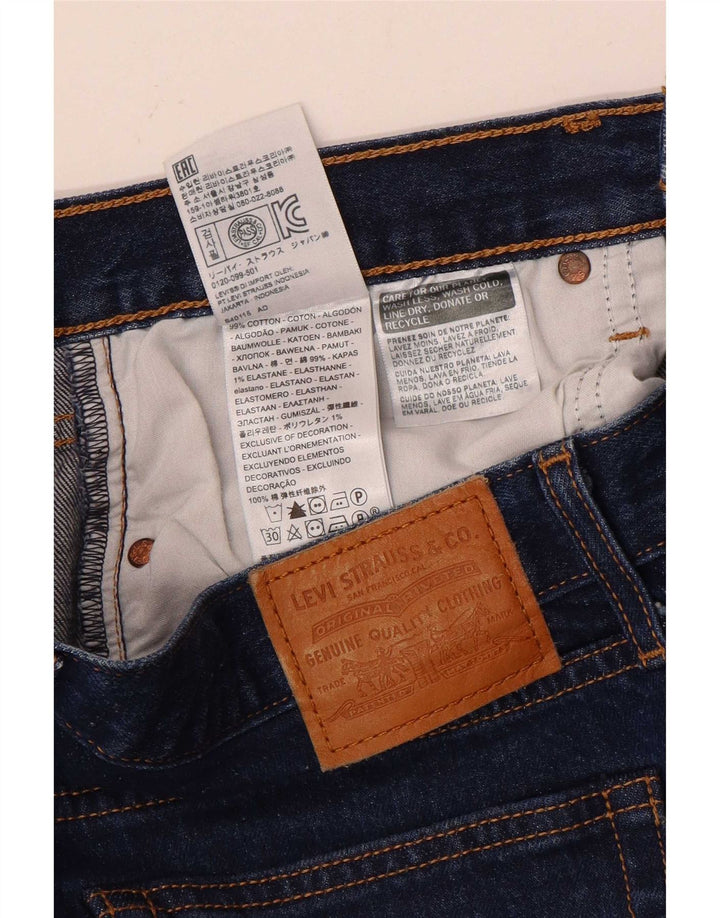 Женские укороченные джинсы Levi's на танкетке W30 L26, синий хлопок