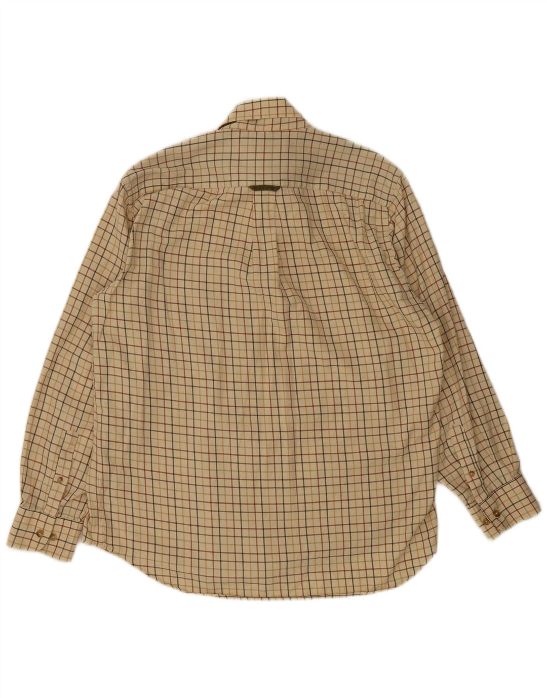 Мужская фланелевая рубашка Barbour, большая бежевая клетка, хлопок