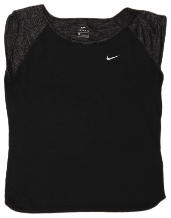 Женская футболка Nike Dri Fit Top UK 14, средний темно-синий, шерсть с цветными блоками