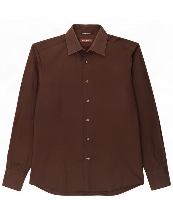 Guess Mens marciano Shirt XL Brown Cotton