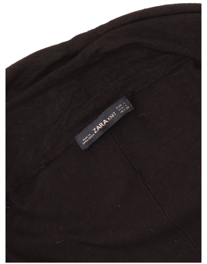 Женский открытый кардиган Zara UK 14, большой черный