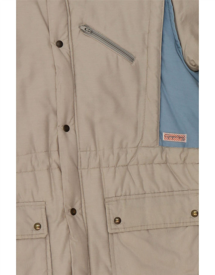 VINTAGE Mens Padded Coat IT 52 XL Grey Colourblock Cotton Vintage Vintage and Second-Hand Vintage from Messina Hembry 