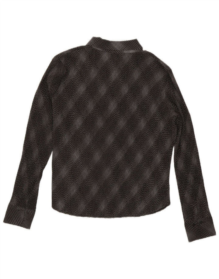 Женская блузка-рубашка Marks & Spencer UK 20 2XL, полиэстер в черную клетку