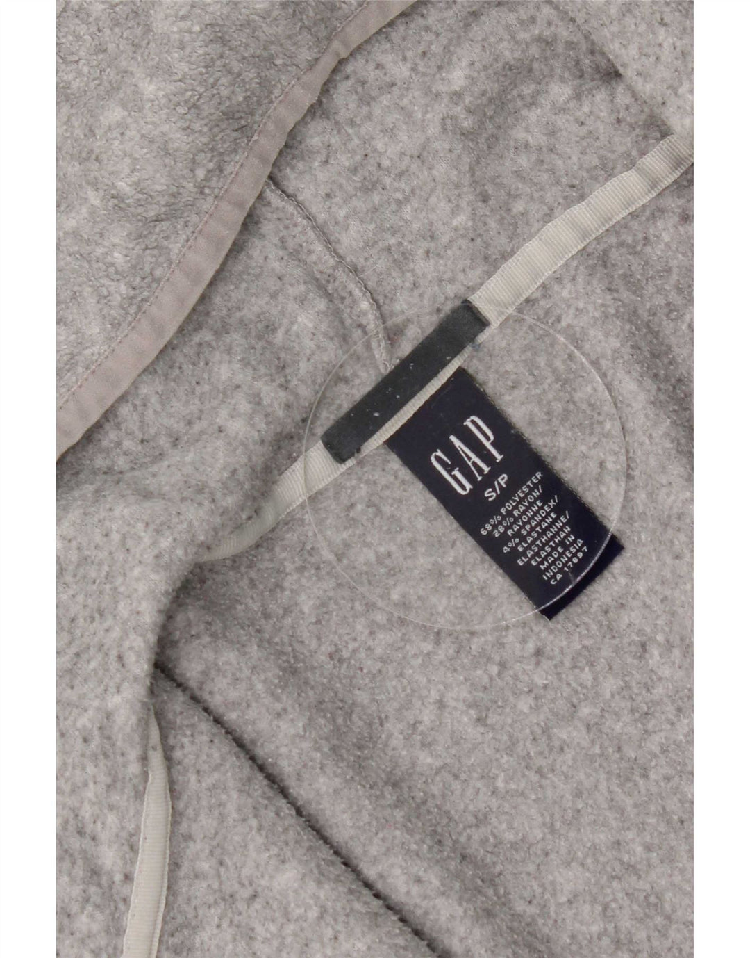 Женская флисовая куртка оверсайз с капюшоном Gap UK 10, маленький серый полиэстер