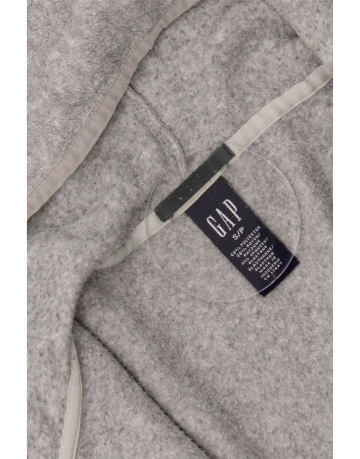 Женская флисовая куртка оверсайз с капюшоном Gap UK 10, маленький серый полиэстер