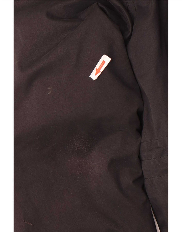 Женская парка Superdry с капюшоном UK 14, большой черный полиэстер