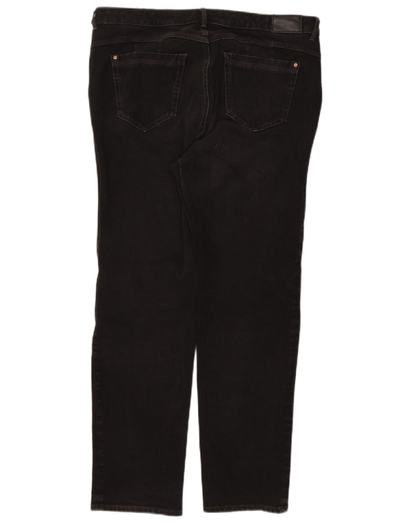 Женские прямые джинсы Marks & Spencer Magic, Великобритания 18 XL W36 L28, черный хлопок