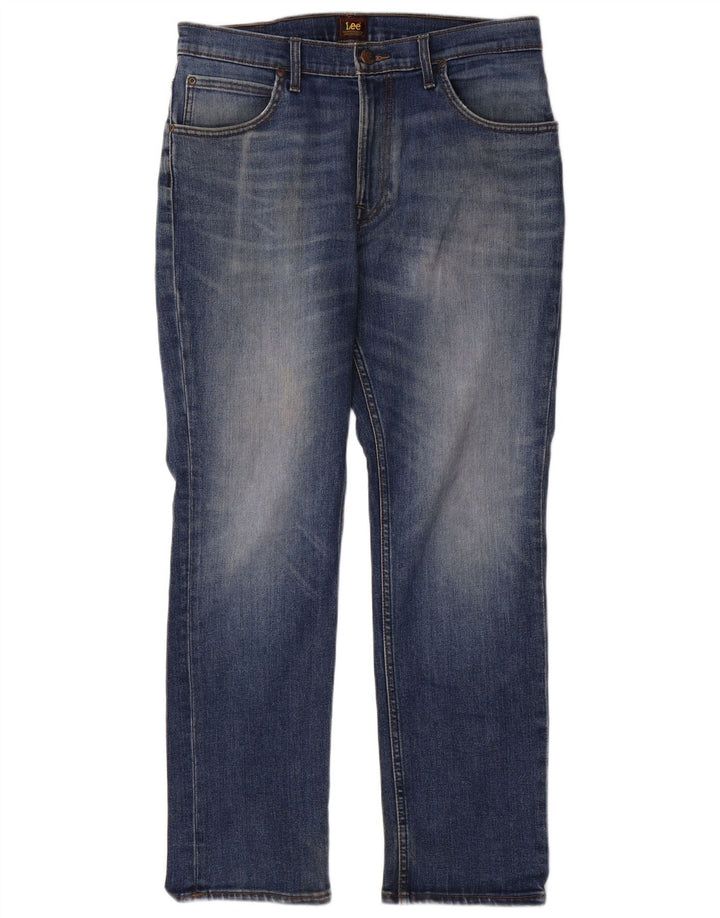 Мужские прямые джинсы Lee Brooklyn W33 L30, синий хлопок