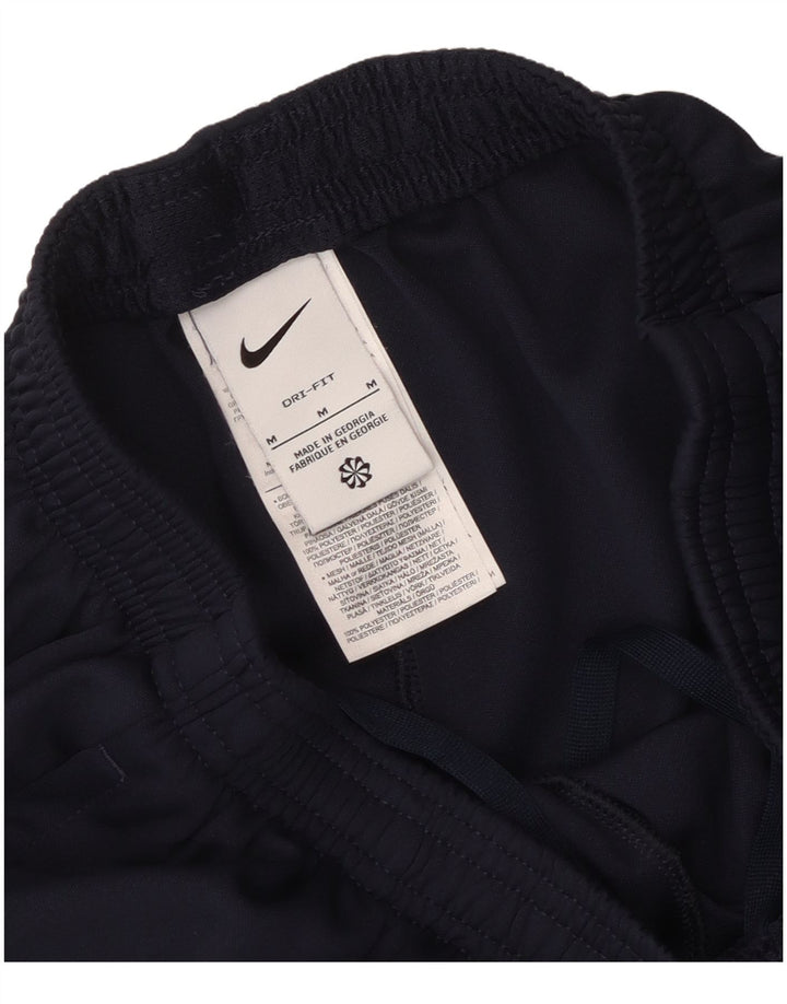 Мужские спортивные брюки Nike Dri Fit среднего размера, темно-синие, с цветными блоками