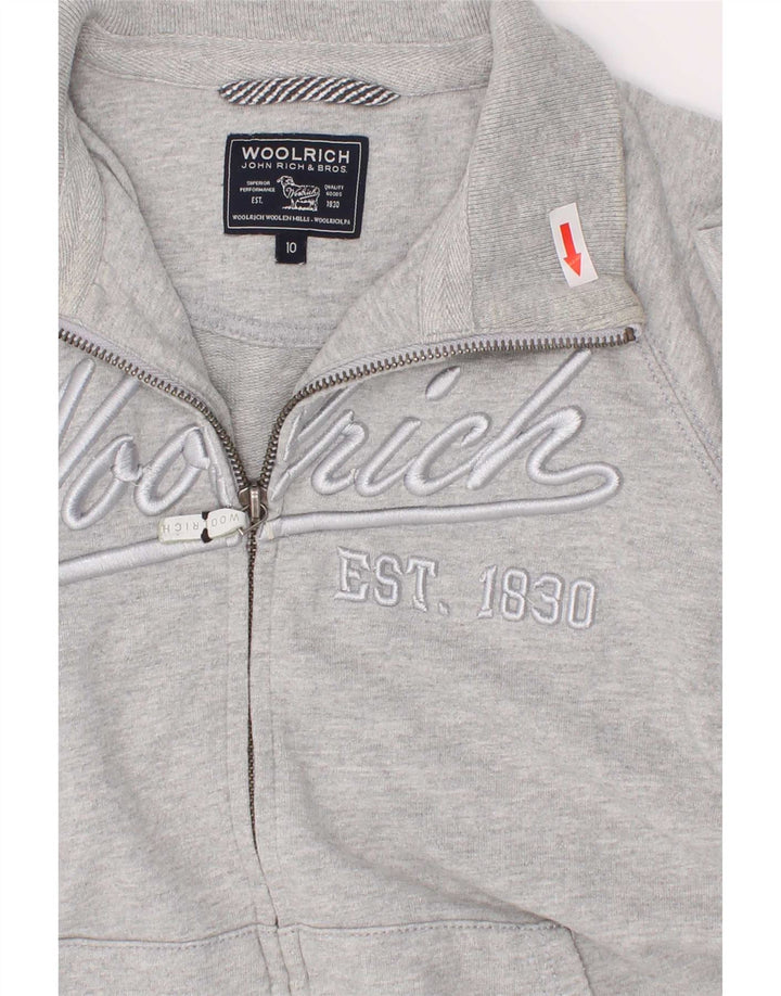 Спортивный костюм Woolrich для мальчиков с графическим рисунком, верхняя куртка, 9–10 лет, серый хлопок с крапинками