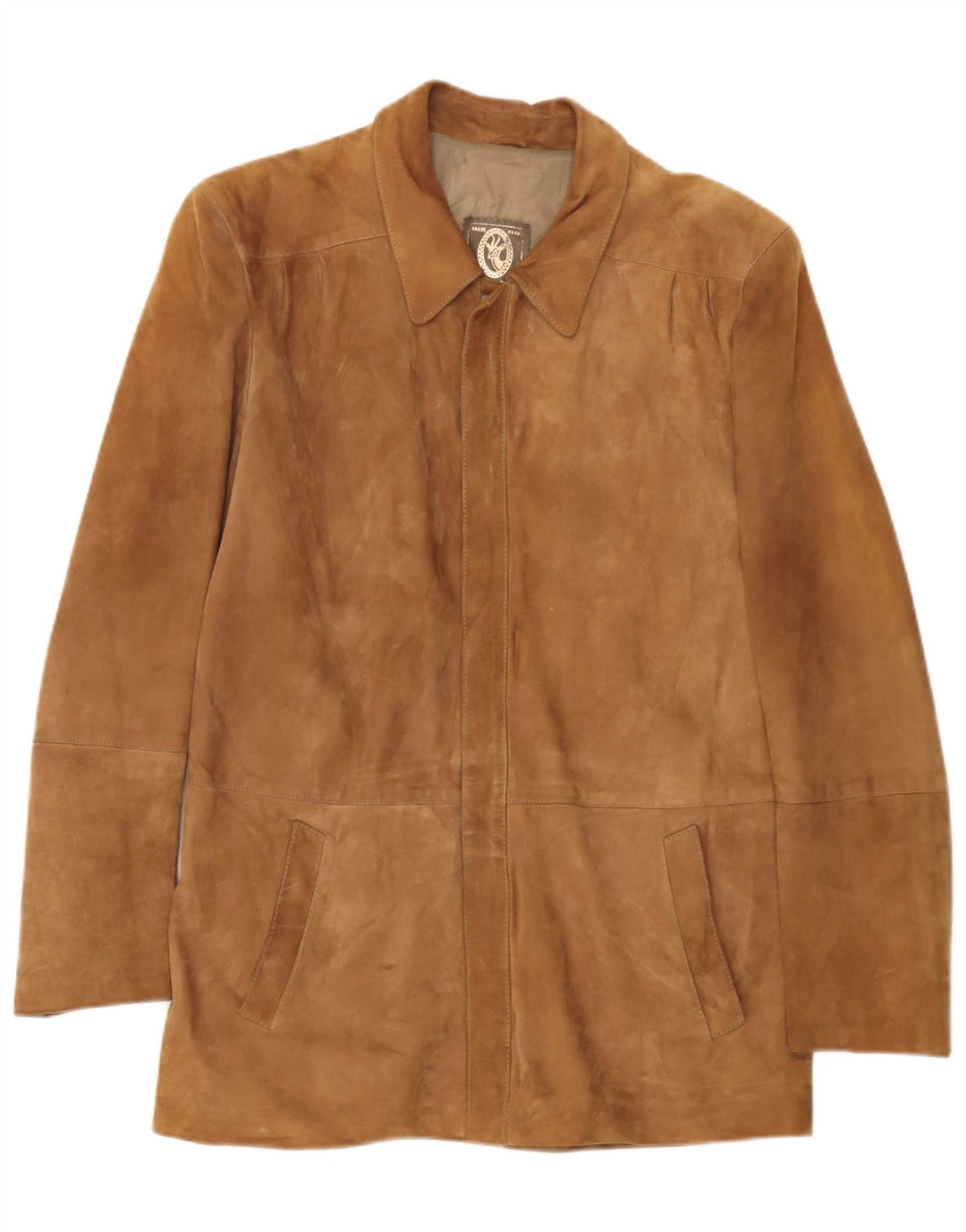 Винтажная мужская замшевая куртка IT 48 Medium Brown Leather