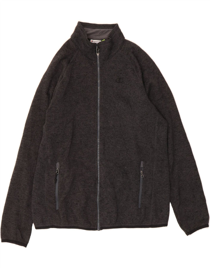 CHAMPION Mens Tracksuit Top Jacket Large Grey Polyester Vintage Champion and Second-Hand Champion from Messina Hembry 