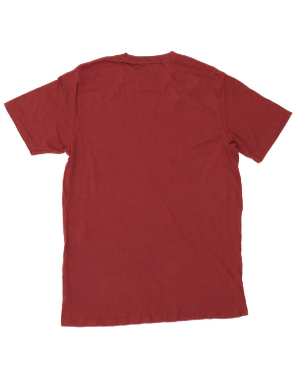 VOLCOM Mens T-Shirt Top Large Burgundy Cotton