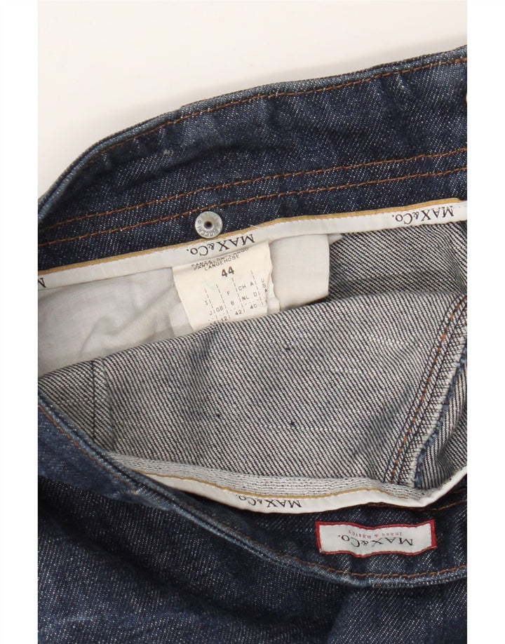 Женские прямые джинсы Max & Co. UK 12, средние W30 L28, синие, хлопок