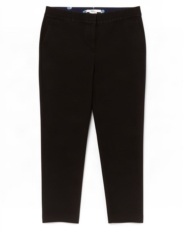 Женские укороченные брюки узкого кроя Boden UK 12 Medium W28 L24, черный хлопок