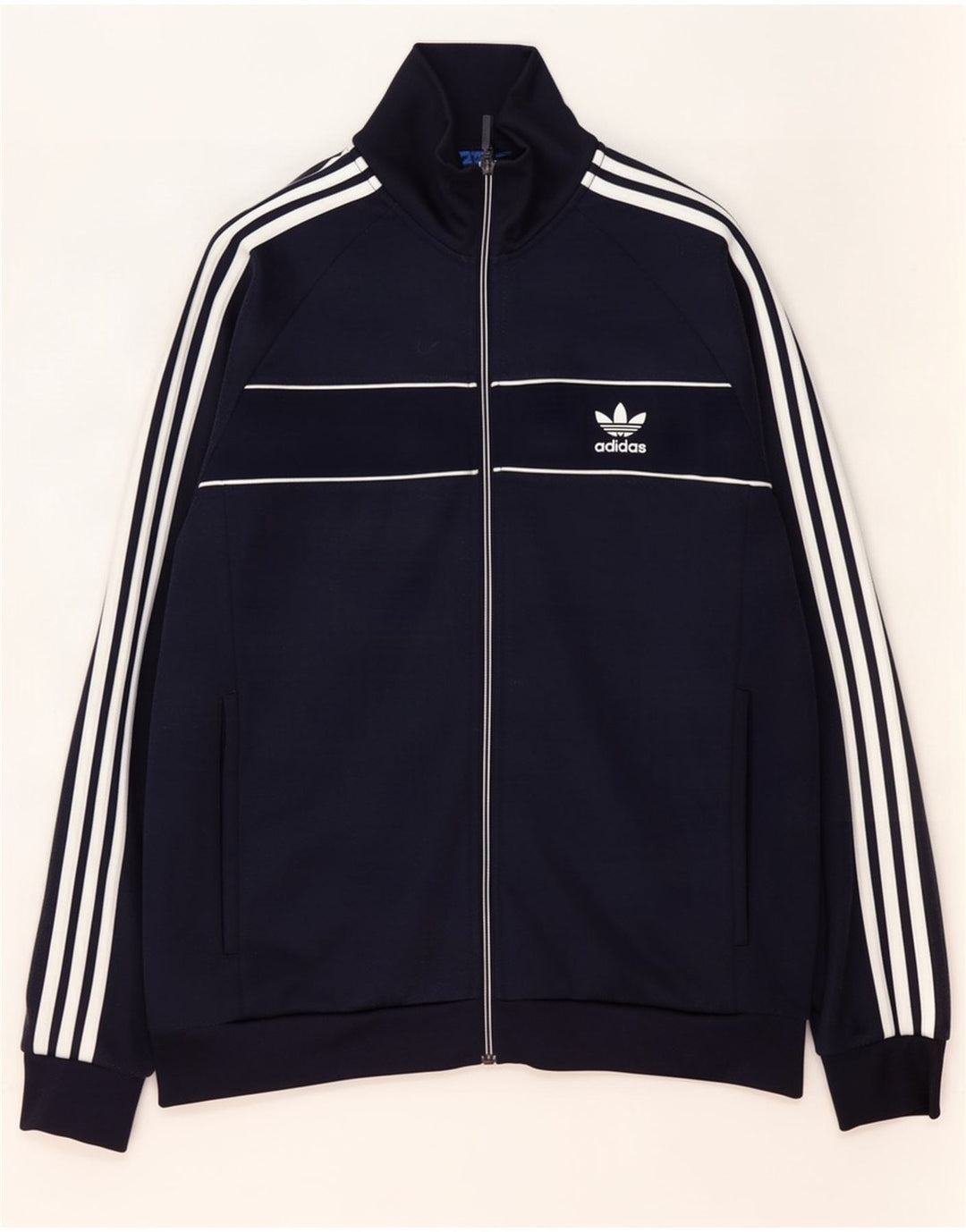 Мужской спортивный костюм Adidas, верхняя куртка, большой темно-синий полиэстер