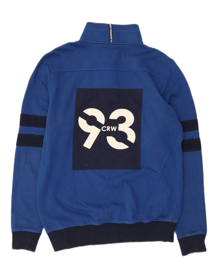 Crew Clothing Мужской свитшот с графическим рисунком, джемпер, маленький синий, с цветными блоками
