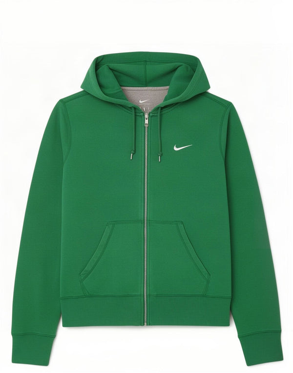 Nike Mens Zip Hoodie Sweater Medium Green Cotton