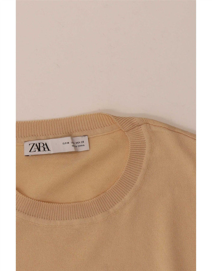 Женская блузка Zara Top UK 12, средний бежевый