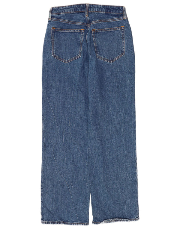 Женские прямые джинсы Abercrombie & Fitch с высокой посадкой, США 4, маленькие W27 L28, синие