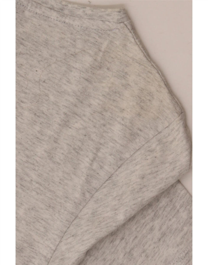 Футболка ELLESSE с рисунком для девочек, топ 12–13 лет, серый хлопок с крапинками